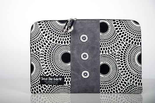 "Mwangaza" Handmade Four-Piece Set: Tablet Case + Three Zipper Pouches