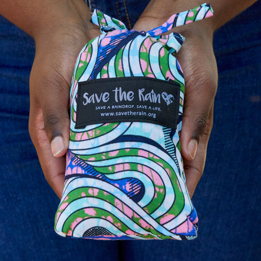 Compact Kitenge Tote Bag- "Chutes"