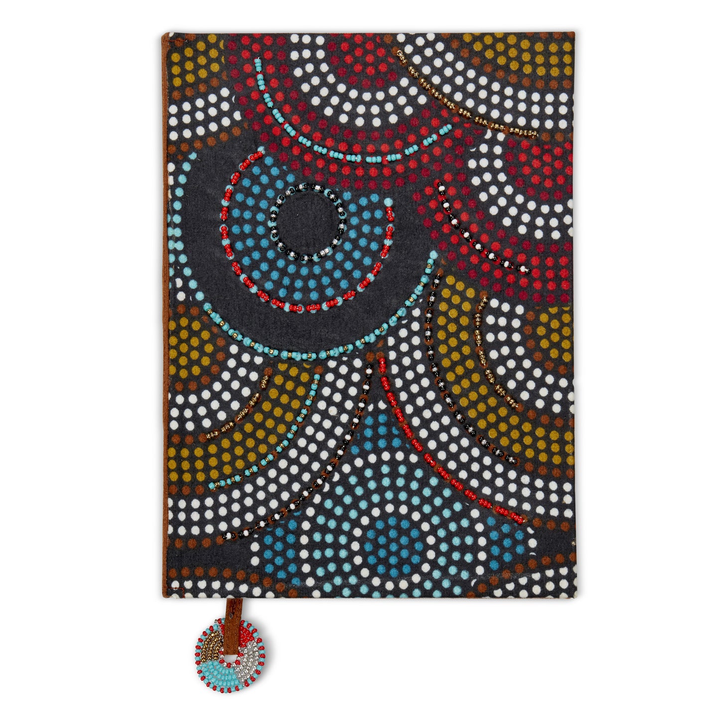 Notebook Wrapped in Kitenge Fabric, Medium- "Elements"