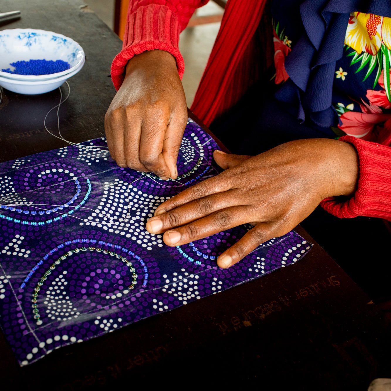 Wristlet Purse- "Inflorescence"