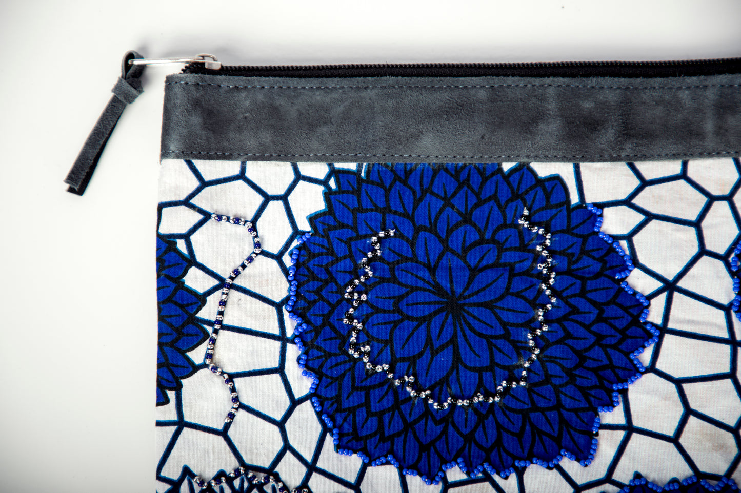 Zipper Pouch- "Maua" Medium