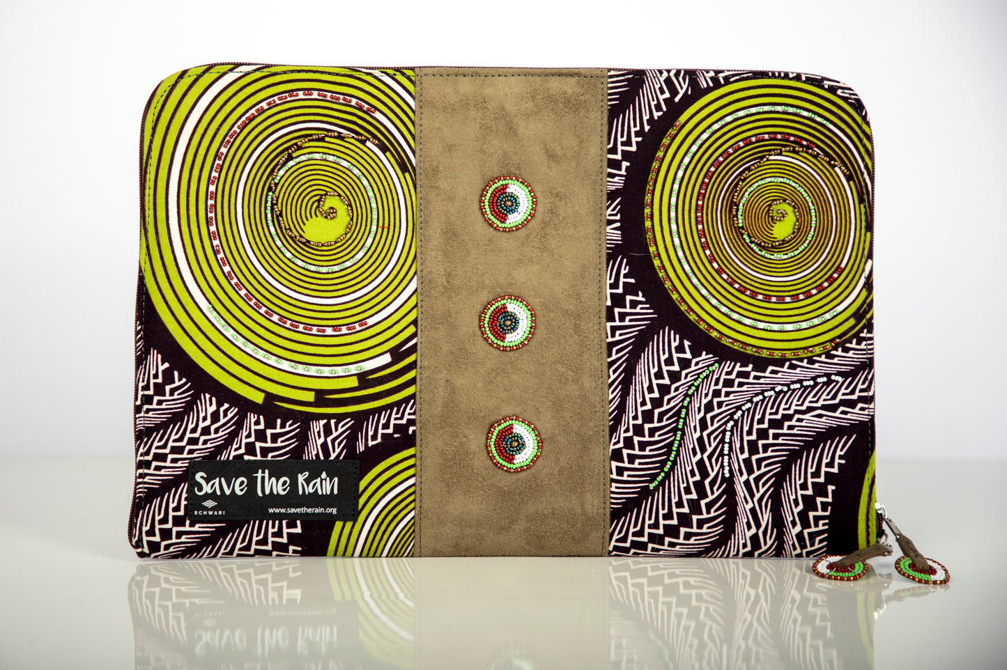 "Zungusha" Handmade Four-Piece Set: Tablet Case + Three Zipper Pouches