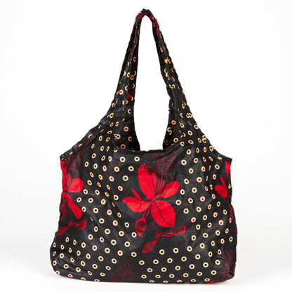 Compact Kitenge Tote Bag- "Lily"