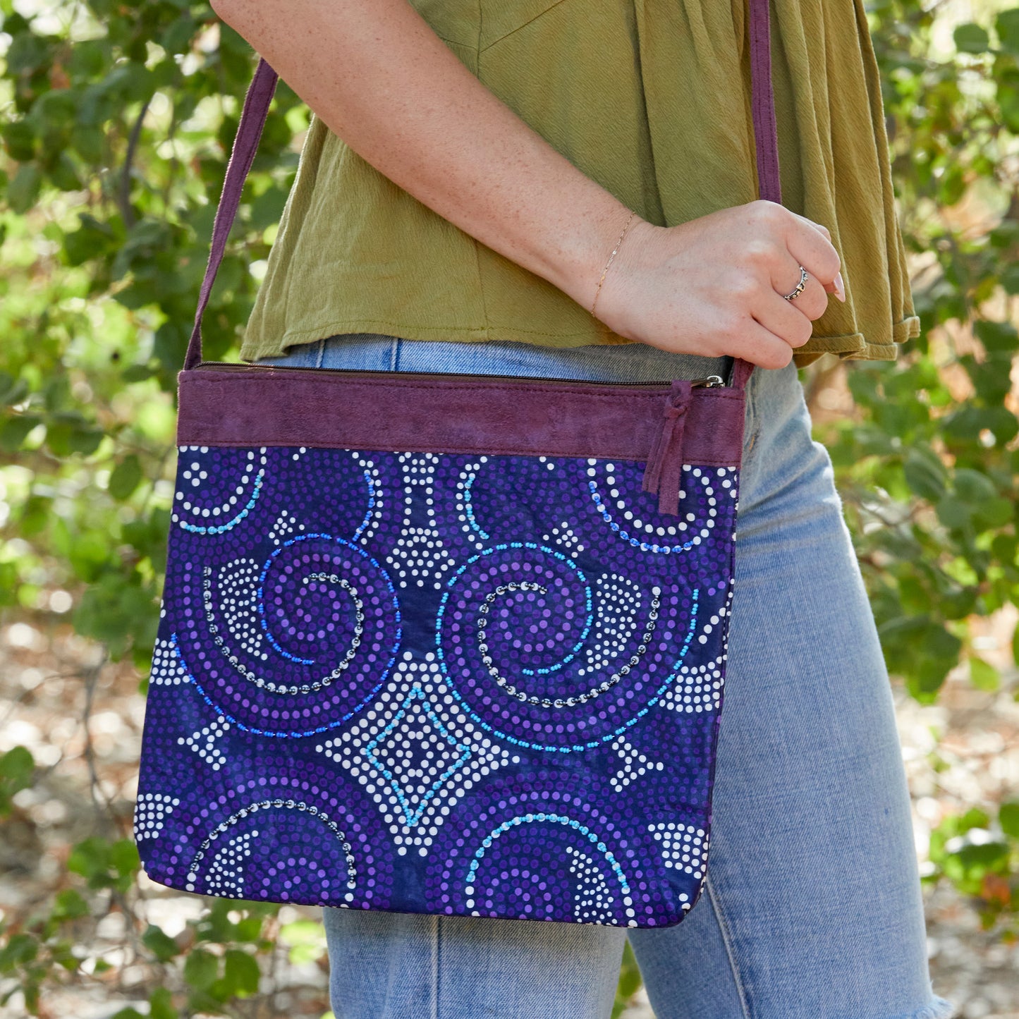 Crossbody Purse- "Grapes"