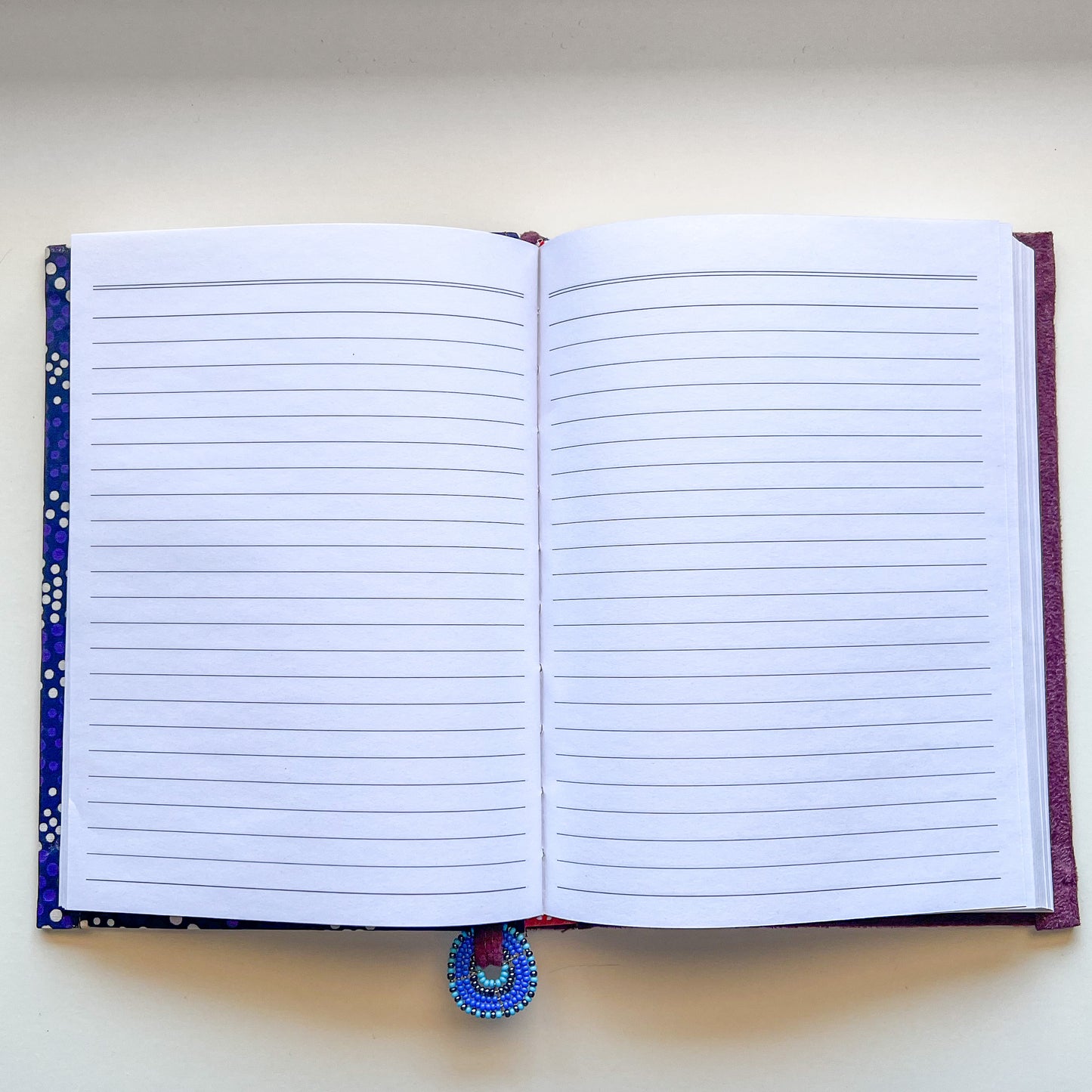 Notebook Wrapped in Kitenge Fabric, Medium- "Grapes"