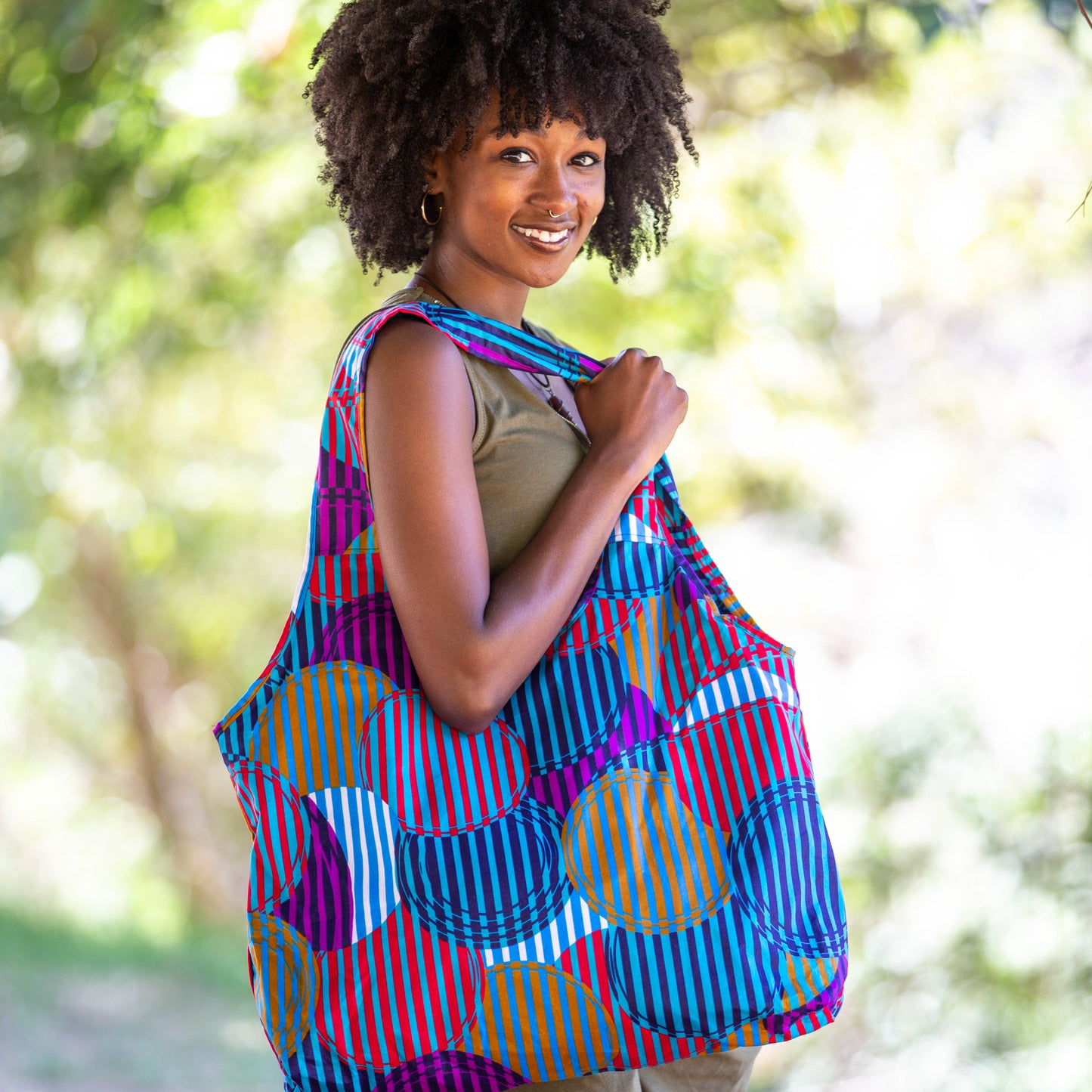 Compact Kitenge Tote Bag- "Mystery Bundle of 3 Totes"